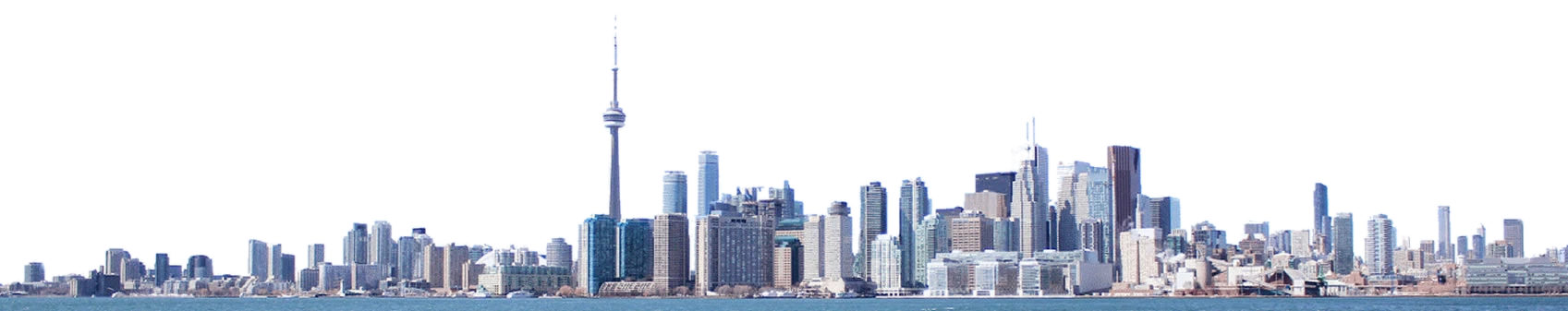 Toronto skyline over Lake Ontario